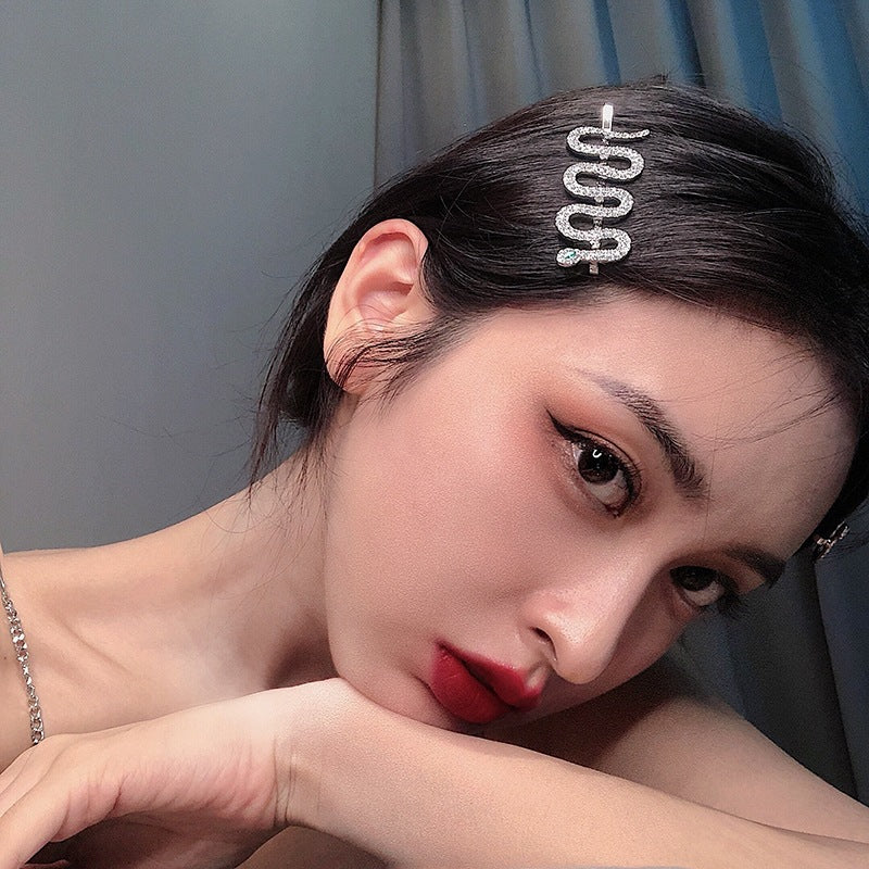 Wholesale trendy full diamond side hairpin clip hair accessories